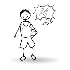 sketch icon. creative concept.  Flat illiustration