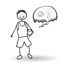 sketch icon. creative concept.  Flat illiustration