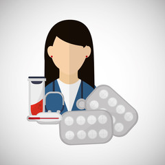 Medical care design. Health care icon. Flat illustration