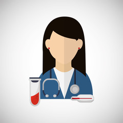 Medical care design. Health care icon. Flat illustration