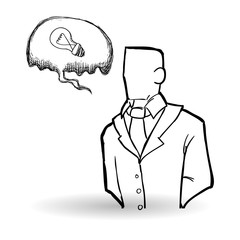 sketch icon. businessman concept.  Flat illiustration