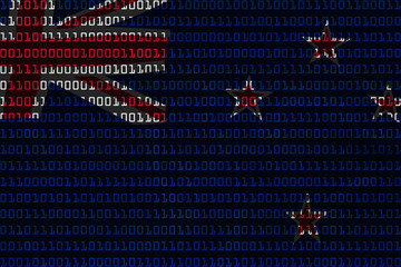 New Zealand Technology Concept - Flag of New Zealand in Binary Code - 3D Illustration