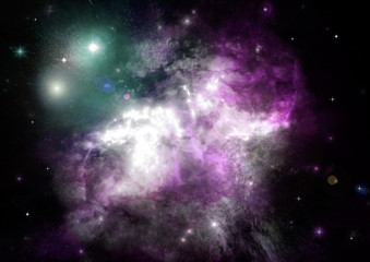 galaxy in a free space