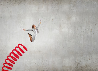 Woman in high jump