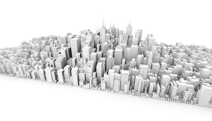 3d city panorama