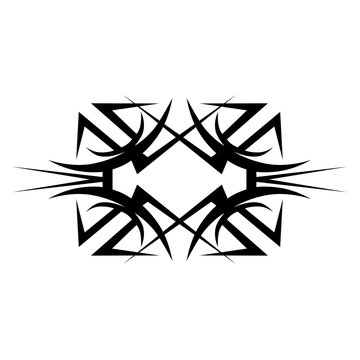 Tattoo tribal design vector. Tattoo. Stencil. Pattern. Design. Ornament. Abstract black and white pattern for a different design.