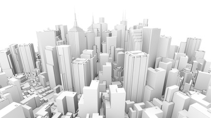 3d rounded skyline © MclittleStock