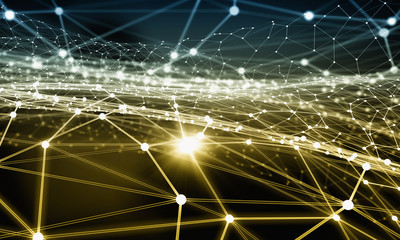 Connected lines background