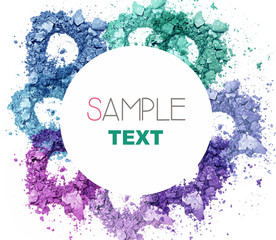 close up of a make up powder on white background