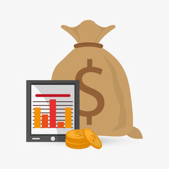 Business design. Financial item icon. Flat illustration