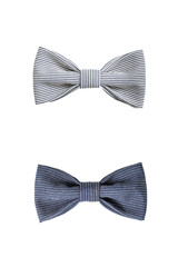 Two bow ties isolated on white background