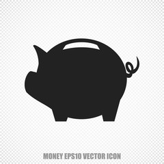 Currency vector Money Box icon. Modern flat design.
