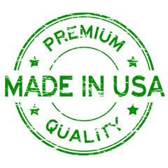 Grunged rubber stamp "made in USA"