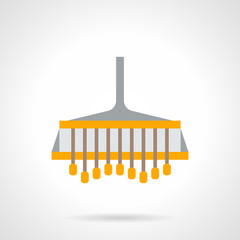 Field plowing flat color vector icon