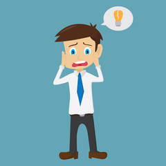 Businessman Lost Idea