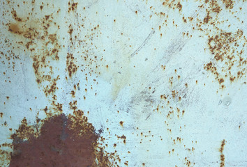 rusty metal blue paint