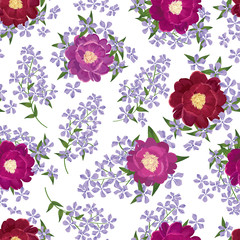 Floral seamless pattern. Flower background. Floral card Flourish texture