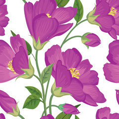 Floral seamless pattern. Flower background. Flourish seamless texture 