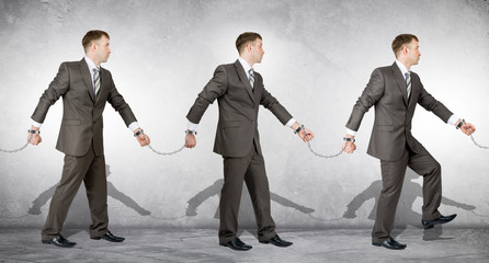 Handcuffs, white collar crime, arrest.
