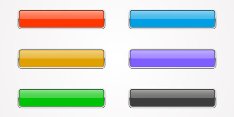 Obraz premium Set of rectangular web buttons