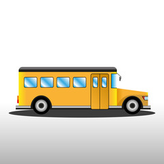 Obraz na płótnie Canvas Yellow school bus illustration