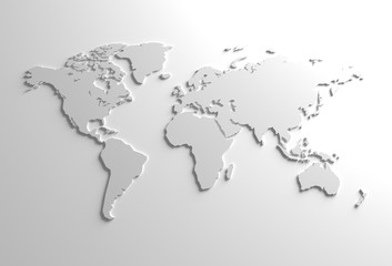 Global 3D Map Illustration