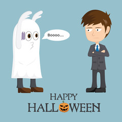 Fail Businessman Ghost At Halloween Day