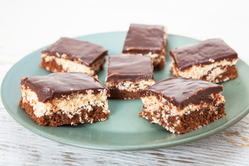 Coconut and chocolate cake