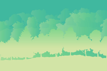 Forest trees abstract vector background