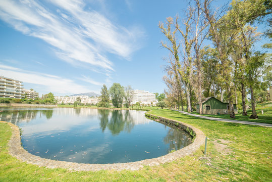 Golf course lake