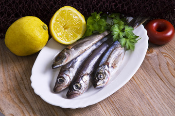 Whiting with parsley