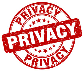 privacy red grunge round vintage rubber stamp