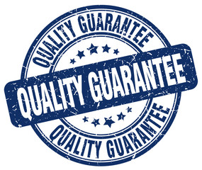 quality guarantee blue grunge round vintage rubber stamp