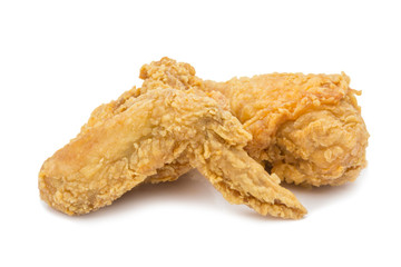 Fried chicken isolated on white background