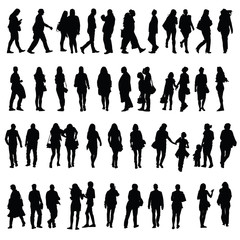 people vector silhouette illustration