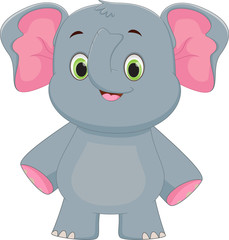 Cute baby elephant cartoon