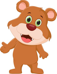 Obraz premium cute brown bear cartoon