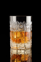 Glasses with whisky. Close up
