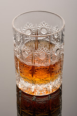 Whisky in beautiful glass close up