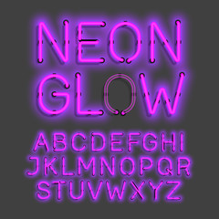 Neon Glow alphabet 