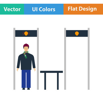 Stadium Metal Detector Frame Icon