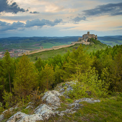view from hill to the castle