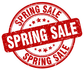 spring sale red grunge round vintage rubber stamp