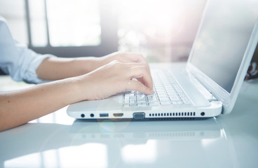 woman Hands  typing
