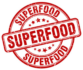 superfood red grunge round vintage rubber stamp