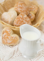 Milk and gingerbreads