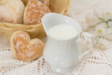 Milk and gingerbreads