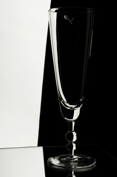 Art Glass on black and white background