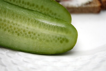 Fresh Cucumbers On Plate