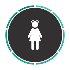 girl computer symbol